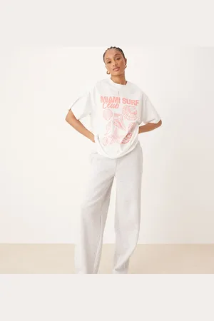 ASOS ASOS DESIGN Tall – Jogginghose in meliertem mit Barrel-Beinschnitt
