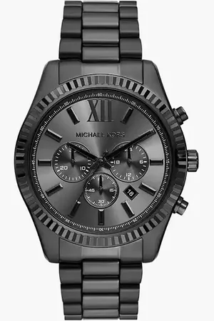 Michael Kors – Lexington Chronograph – Herrenuhr aus schwarzem Edelstahl