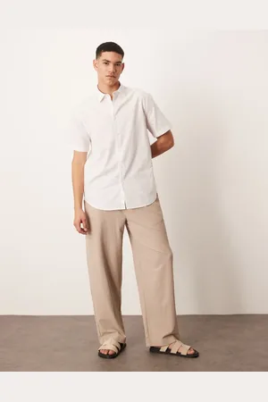 ASOS – Elegantes Hemd aus Leinenmix in mit regulärem Schnitt