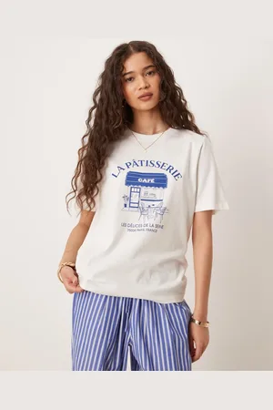 MANGO – T-Shirt in mit „La Patisserie“-Print