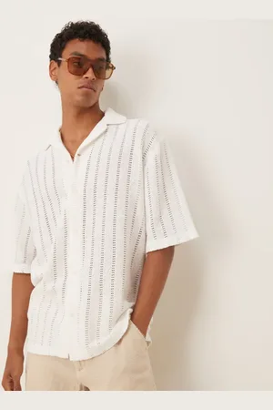 MANGO – Strickhemd in mit Knopfleiste