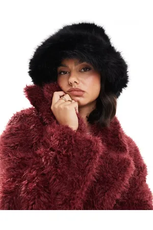 My Accessories – Oversize-Anglerhut aus flauschigem Kunstpelz in
