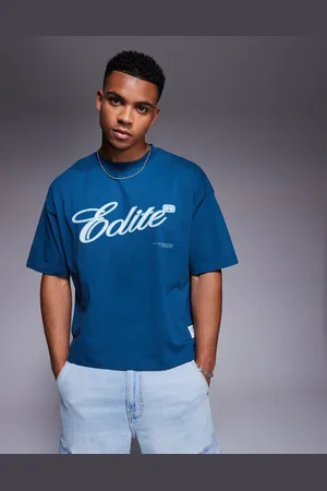 ASOS – Kastig geschnittenes Oversize-T-Shirt in mit Text-Grafikprint