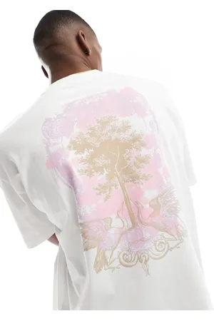 ASOS – Oversize-T-Shirt in gebrochenem mir Print am Rücken
