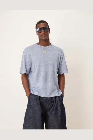 ASOS – Premium – Kastiges T-Shirt in in lockerer Passform aus Leinen