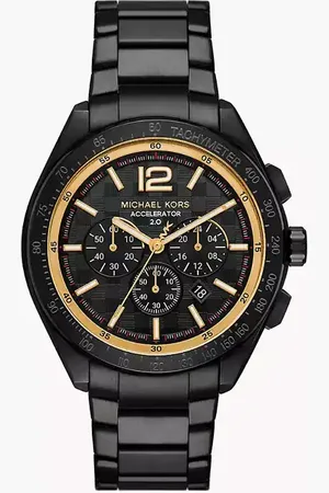 Michael Kors – Accelerator 2.0 – Chronograph für Herren aus schwarzem Edelstahl