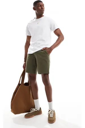 Farah – Hawk – Twill-Shorts in Khakigrün