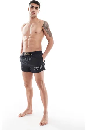 HUGO BOSS BOSS – Mooneye – Schwarze Badeshorts mit Logo