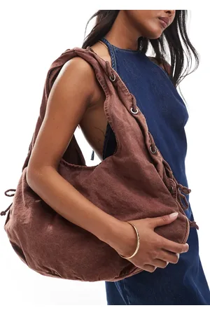 Pull&Bear – Stofftasche in mit Spitzendetail