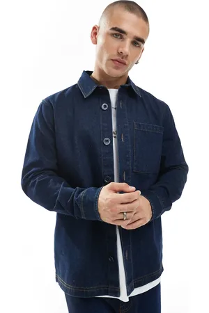 Threadbare – Denim-Hemdjacke in indigoblauer Rinse-Waschung