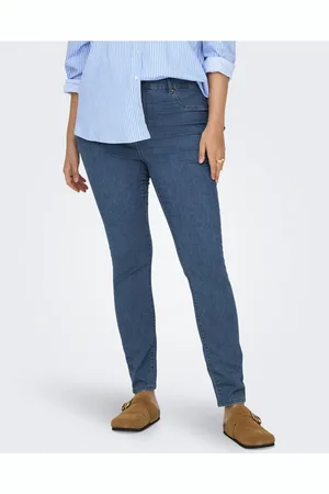 ONLY – Skinny Fit Denim-Jeans in Mittelblau