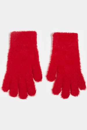 Accessorize – Flauschige, elastische Handschuhe in