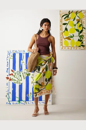 Topshop – Lisbon – Sarong in verschiedenen Farben mit Zitronenprint