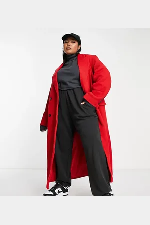 ASOS ASOS DESIGN Curve – Dad-Mantel aus einer Twill-Wollmischung in