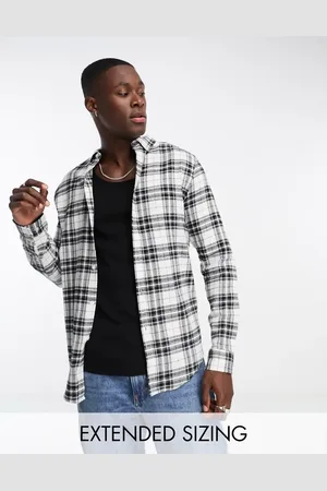 ASOS – Kariertes Hemd in Schwarz und
