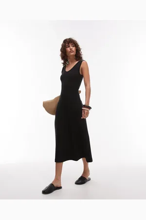ARKET – Ärmelloses Midikleid aus kompaktem Rippstoff in