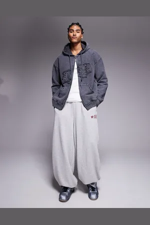 Liquor N Poker – Oversize-Kapuzenpullover in mit Applikationen und Nieten-Logo