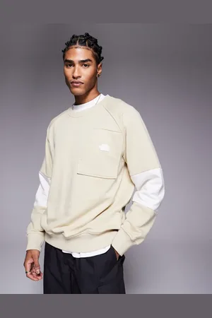 The North Face – Relaxed-Fit-Sweatshirt aus Terry-Stoff in Beige mit Rundhalsausschnitt