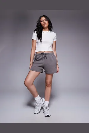 Missyempire Missy Empire – Exklusiv – Sweatshorts in Anthrazit mit Tunnelzug