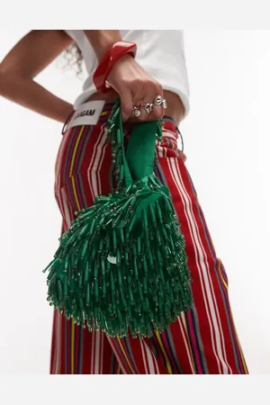 Topshop – Golda – Perlenbesetzte Handtasche in