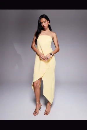 ASOS – Schlichtes Midikleid in mit körperumspielendem Wickeldesign