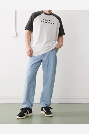 A Bathing Ape AAPE BY A BATHING APE – Lockere Jeans in hellblauer Waschung