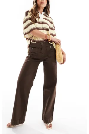 Stradivarius – D77 – Gerade geschnittene Jeans in mit Knopfdetail