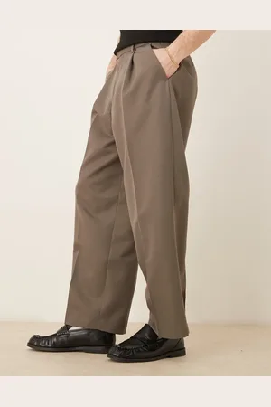 ASOS – Elegante Balloon-Fit-Hose in Nerzbraun mit Bundfalten