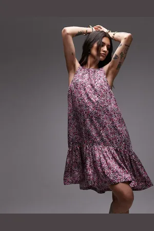 & OTHER STORIES – Ärmelloses Minikleid in mit kleinem abstraktem Muster und tiefer Taille