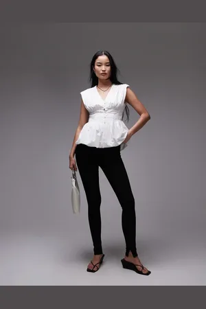 ARKET – Bluse aus Baumwoll-Popeline in mit Biesen und Korsett-Taille