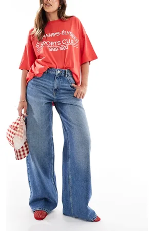 Pull&Bear – Jeans mit weitem Bein in