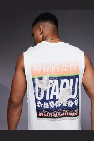 River Island – Trägertop in mit japanische-Kraniche-Print auf dem Rücken