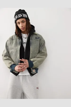 A Bathing Ape – Western-Jeansjacke mit Stickerei am Rücke und Vintage-Waschung