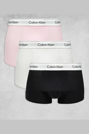 Calvin Klein – Icon Cotton Stretch – 3er-Pack Unterhosen in /Weiß/Rosa mit Abnähern