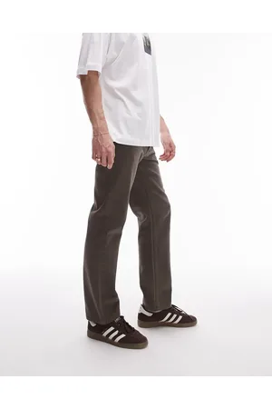 Topman – Straight Jeans in Dunkeloliv