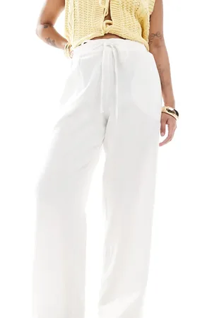 New Look – Hose aus Leinen in mit weitem Bein