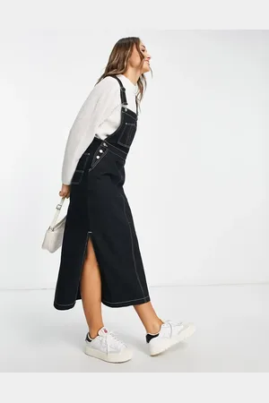 ASOS – Latzkleid in mit Kontrastnaht