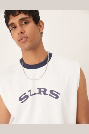 ASOS – Kastig und lässig geschnittenes Tanktop aus schwerem Material in mit Aufdruck