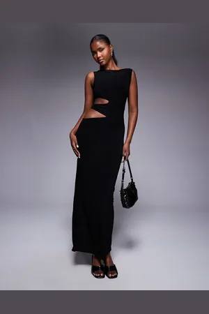 Missyempire Missy Empire – Doppelt geformtes, anschmiegsames Maxikleid in mit seitlichem Cut-out