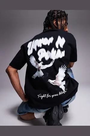 Liquor N Poker – T-Shirt in mit Oversize-Vogelgrafikprint am Rücken