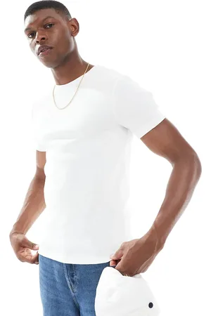 ASOS – Körperbetontes, geripptes Basic-T-Shirt in