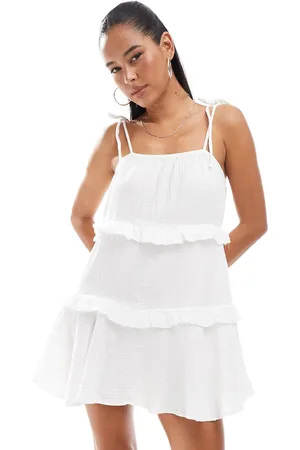 New Look – Gestuftes Mini-Sommerkleid in