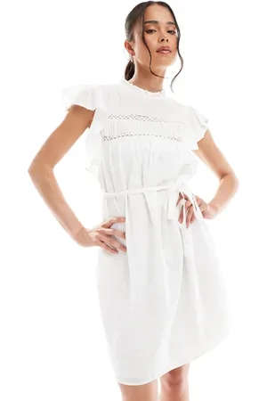 VERO MODA – Dobby-Minikleid in mit Bindedetail