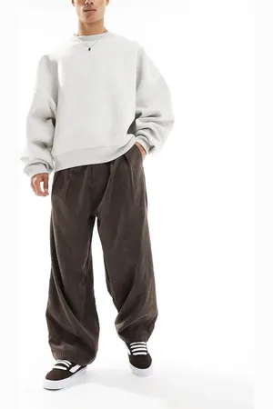 ASOS – Oversize-Baggy-Cordhose in mit Bundfalten