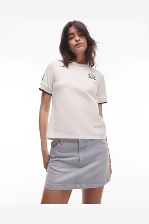 Lacoste – T-Shirt in Wollweiß mit Zierstreifen am Ärmel und Tennis-Emblem, Kombiteil