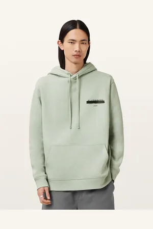 AllSaints – Redact Oth – Kapuzenpullover in Mineralgrün