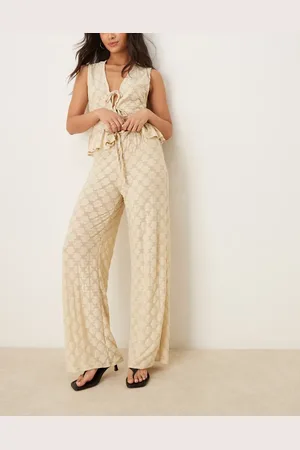ASOS – Hose aus Blumenspitze mit weitem Bein, Kombiteil