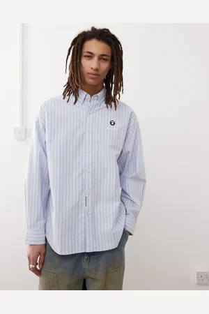 A Bathing Ape – Langärmliges Hemd in gestreift
