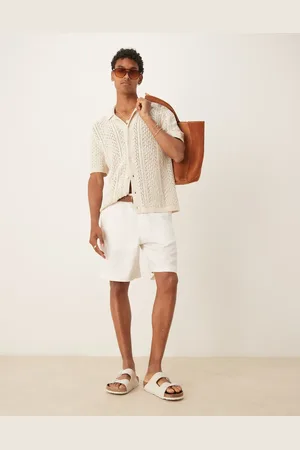 MANGO – Elegante Shorts in Ecru