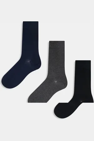 ARKET – 3er-Pack Knöchelsocken in Schwarz, Marineblau und Dunkelgrau meliert